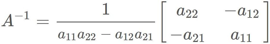 inverse matrix of a 2x2 matrix