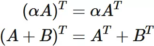 matrix transpose Linearyty