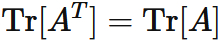 trace of a matrix
