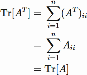 trace of a matrix