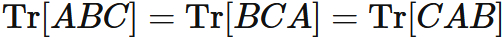 cyclic property of the trace