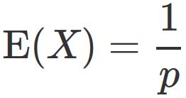 Expectation value of geometric distribution